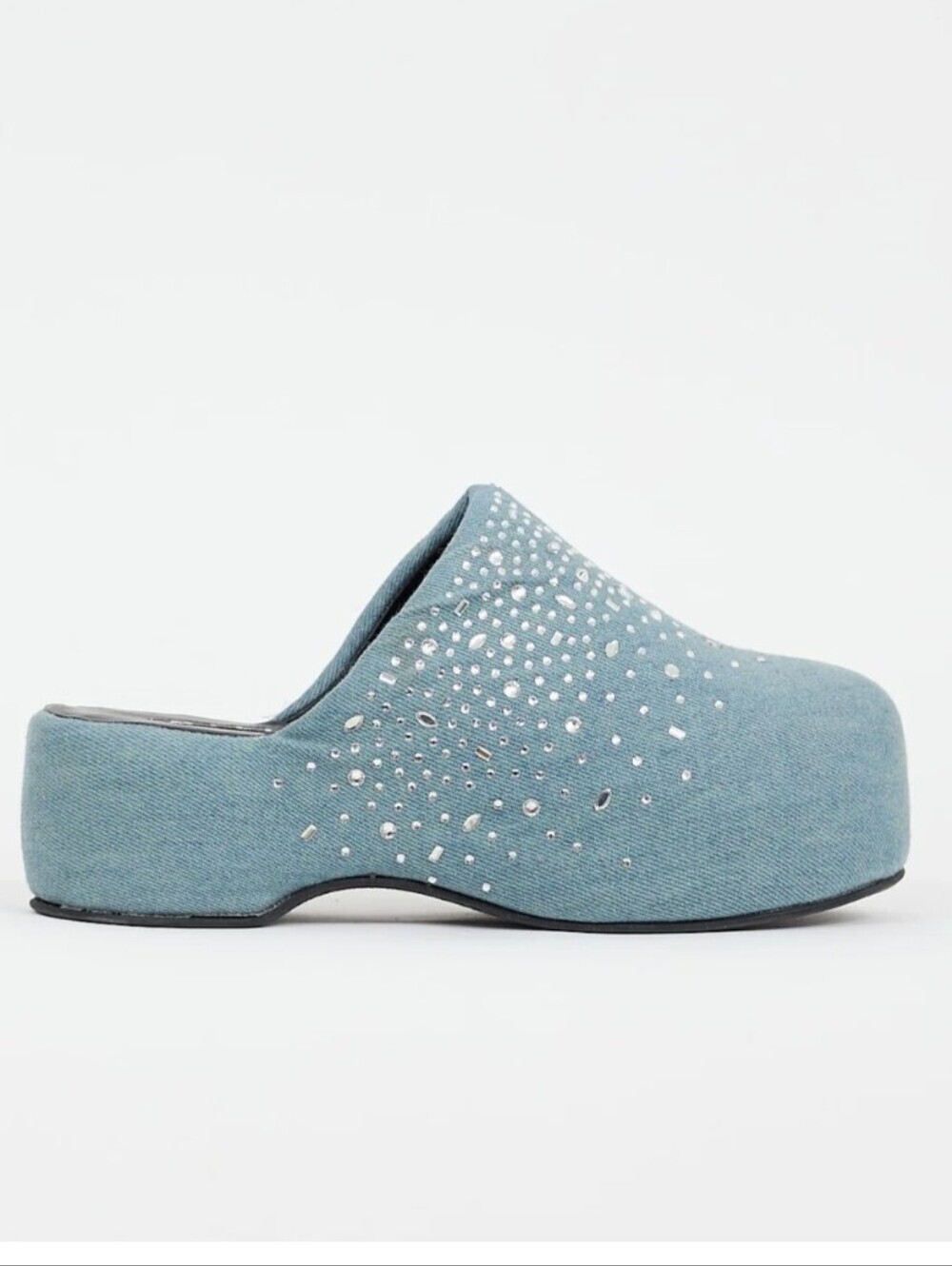 Simon Miller Light Blue Denim Embellished Bubble Platform Mule S1ze EU 39 - Picture 3 of 11